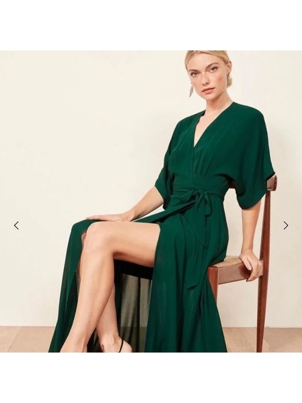 Women's Reformation Emerald Green Winslow Maxi Dress XS - Picture 5 of 8